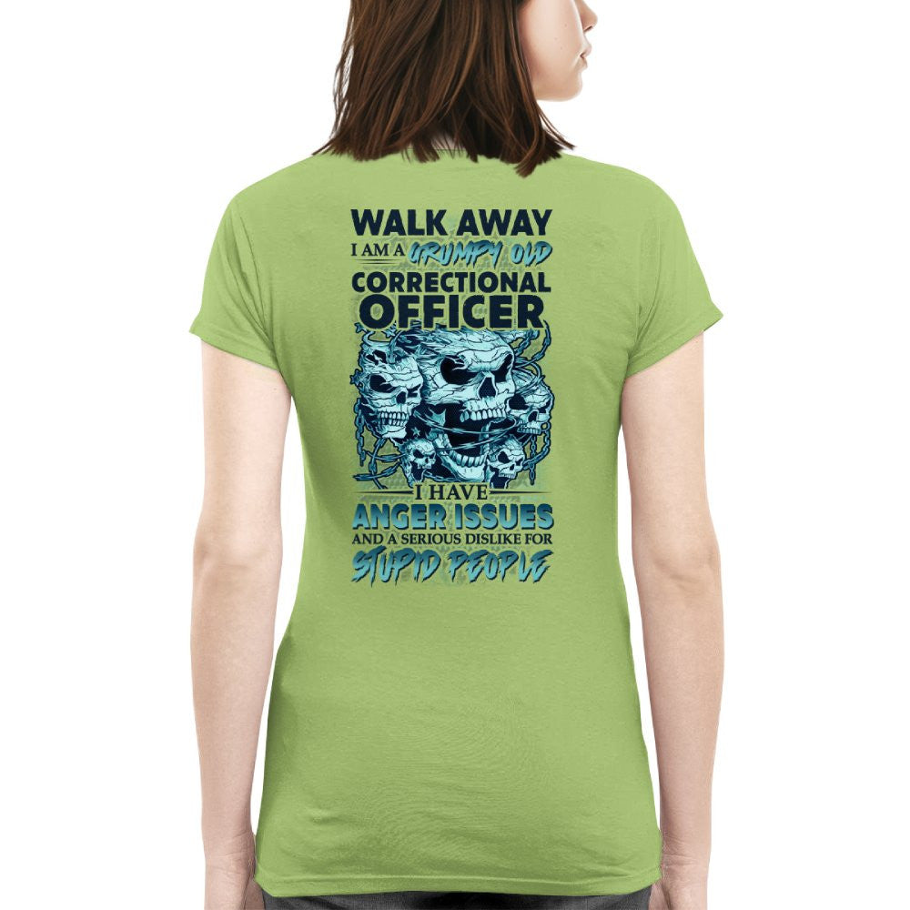 Anger Issues - Grumpy Correctional Officer Skull T-Shirt, Hoodie & More - grunx260804-0182