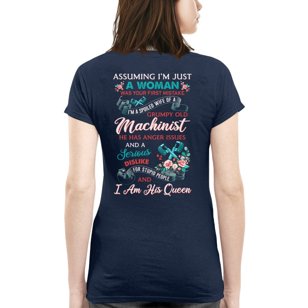Assuming I'm Just A Woman - Machinist Queen Apparel T-Shirt, Hoodie & More - grunx260804-0213