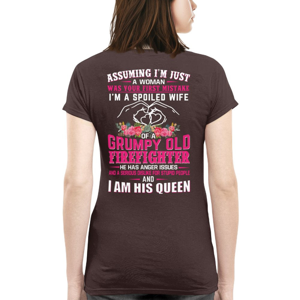 Assuming I'm Just A Woman - Firefighter Wife Pride T-Shirt, Hoodie & More - grunx260804-0207