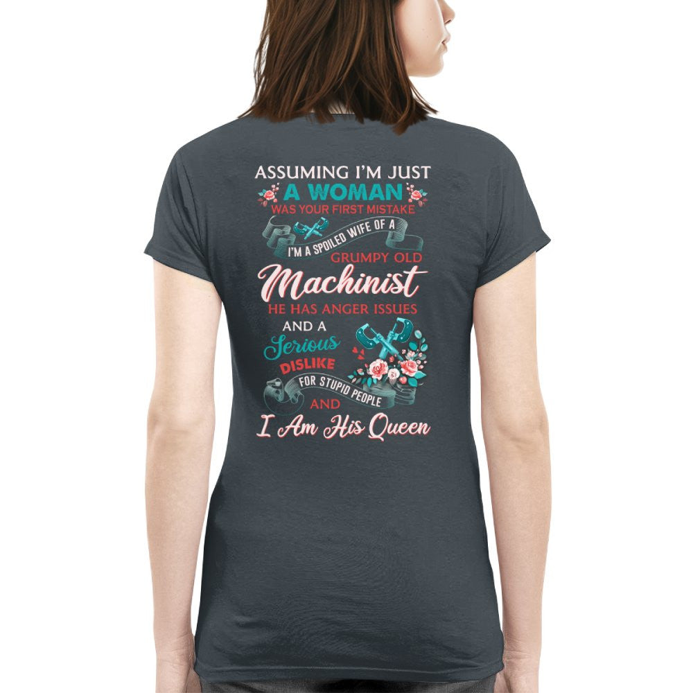 Assuming I'm Just A Woman - Machinist Queen Apparel T-Shirt, Hoodie & More - grunx260804-0213