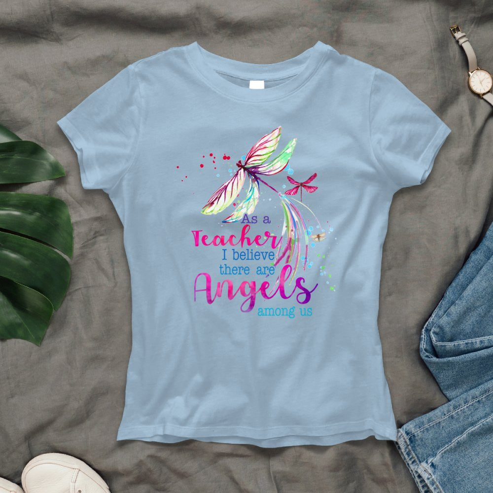Angels Among Us - Watercolor Dragonfly Teacher T-Shirt, Hoodie & More - grunx260804-0156