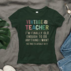 Vintage Teacher - Funny Aging Educator Quote T-Shirt, Hoodie & More - grunx260804-0065