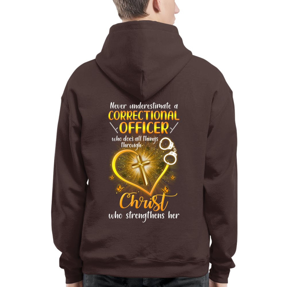 Faith & Strength - Correctional Officer Christ Quote T-Shirt, Hoodie & More - grunx260804-0094