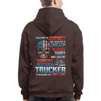 Allergic To Stupidity Trucker Apparel - Patriotic Skull T-Shirt, Hoodie & More - grunx260804-0092