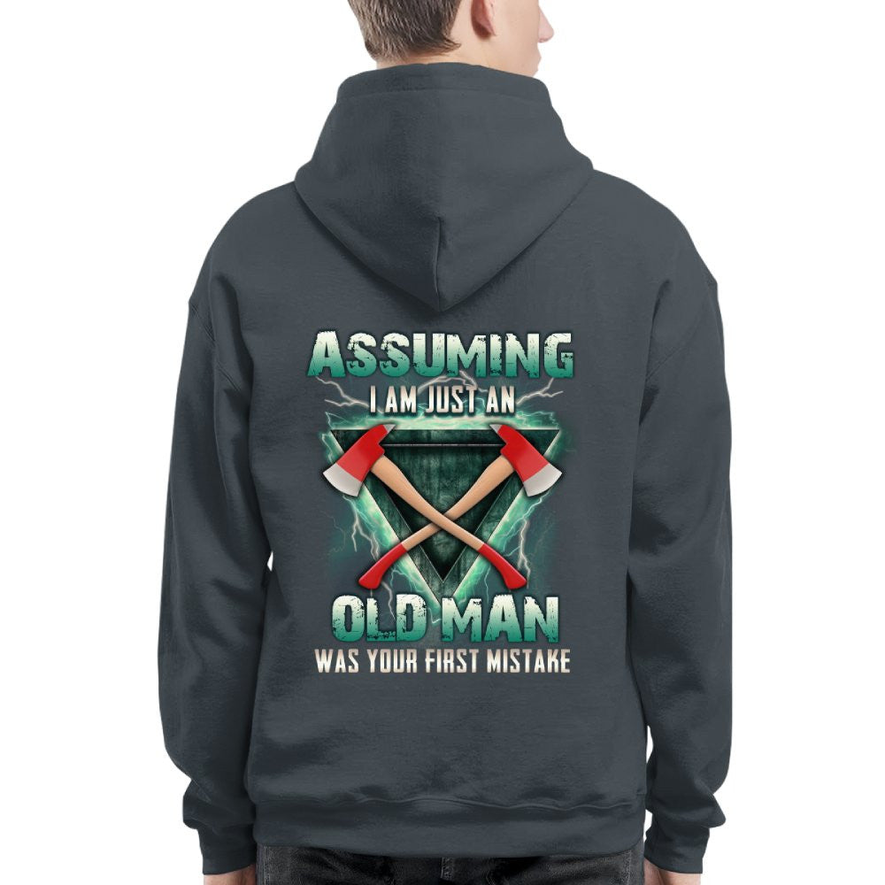 Assuming I'm Just A Firefighter Apparel - Axe Lightning T-Shirt Hoodie & More - grunx260804-0204