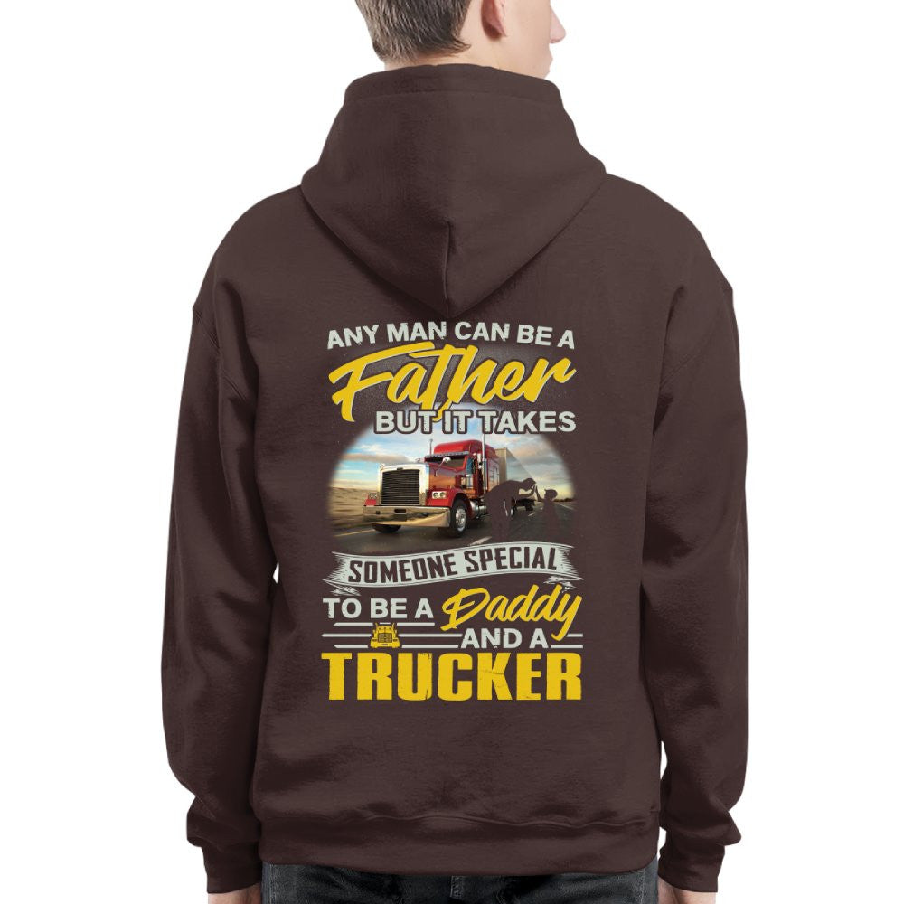 Any Man Can Be A Father - Trucker Daddy Pride T-Shirt, Hoodie & More - grunx260804-0193