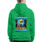 Always Be Nice To Electricians Apparel - Skull Humor T-Shirt, Hoodie & More - grunx260804-0104