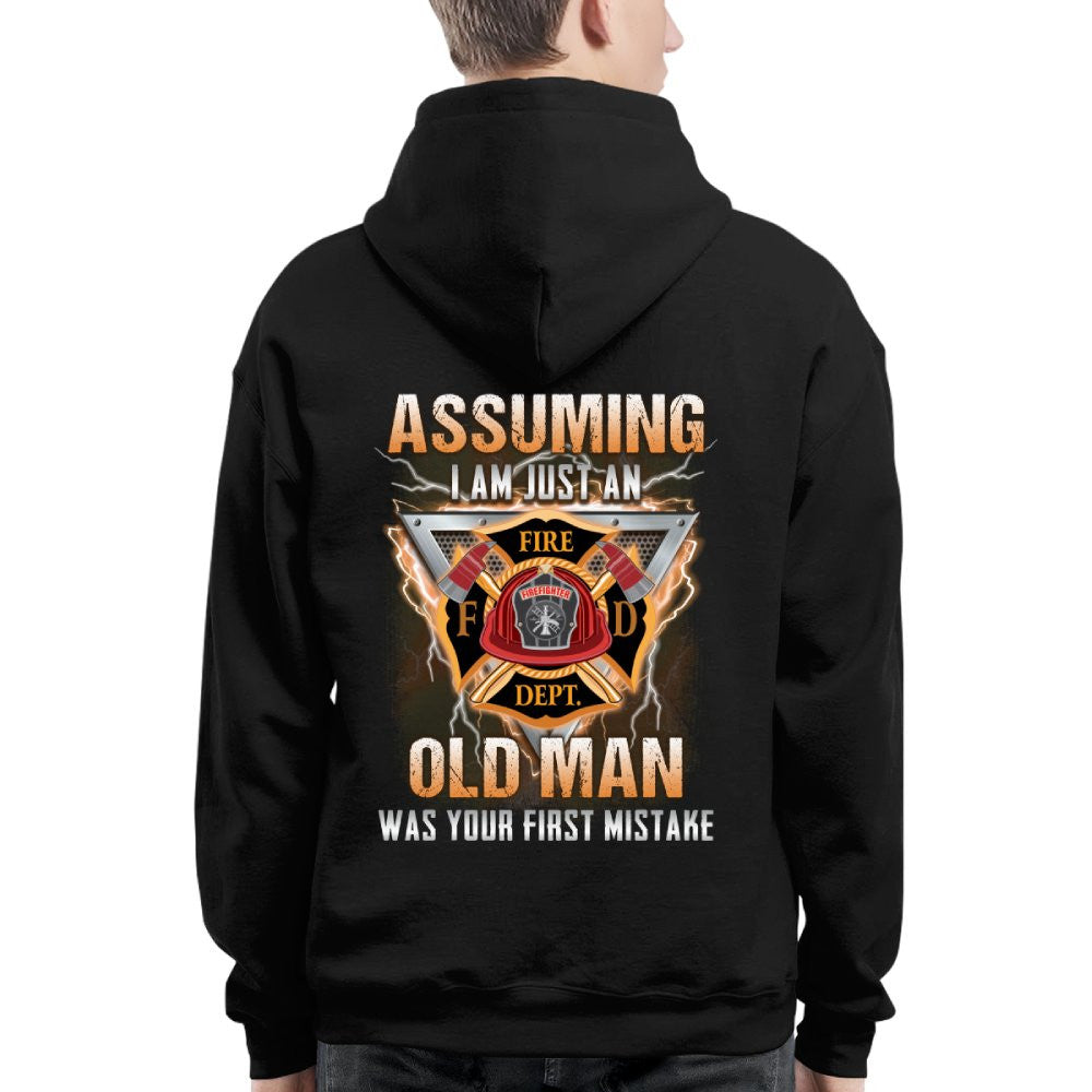 Assuming I'm Just An Old Man - Firefighter Veteran Pride T-Shirt, Hoodie & More - grunx260804-0218