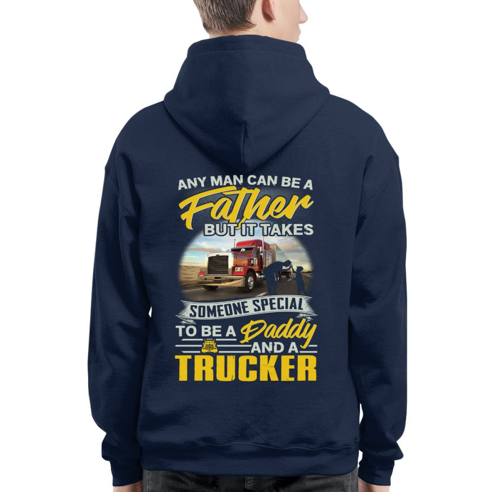 Any Man Can Be A Father - Trucker Daddy Pride T-Shirt, Hoodie & More - grunx260804-0193