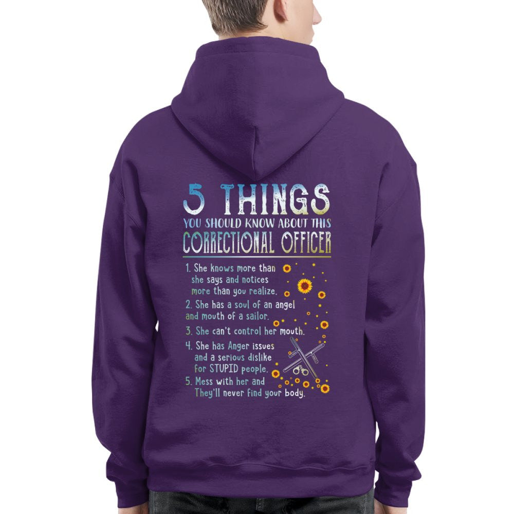 5 Things You Should Know About This Correctional Officer - Funny Design T-Shirt, Hoodie & More - grunx260804-0056