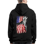American Flag Fist Wrench - Patriotic Mechanic Apparel T-Shirt, Hoodie & More - grunx260804-0146