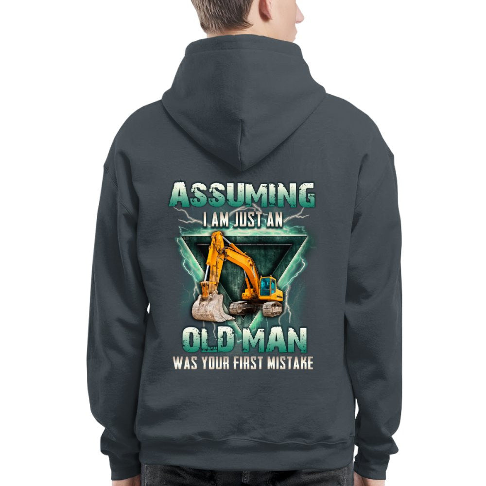 Assuming I'm Just An Old Man Operator Apparel - Excavator T-Shirt Hoodie & More - grunx260804-0222