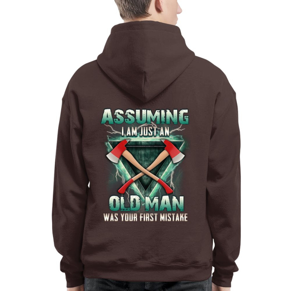 Assuming I'm Just A Firefighter Apparel - Axe Lightning T-Shirt Hoodie & More - grunx260804-0204