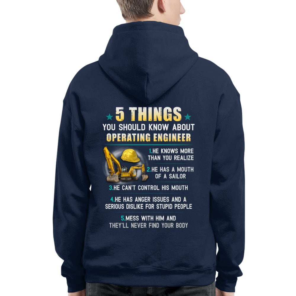5 Things You Should Know - Operating Engineer Humor T-Shirt Hoodie & More - grunx260804-0053