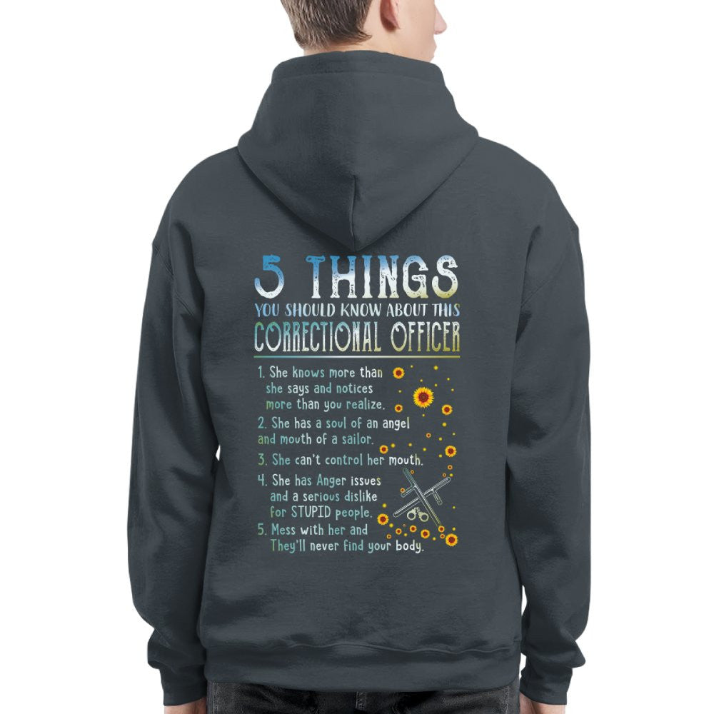 5 Things You Should Know About This Correctional Officer - Funny Design T-Shirt, Hoodie & More - grunx260804-0056