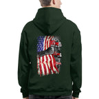 American Flag Fist Power - Patriotic Trucker Apparel T-Shirt, Hoodie & More - grunx260804-0145