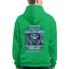 Always Be Nice To Electricians - Funny Skull T-Shirt, Hoodie & More - grunx260804-0106