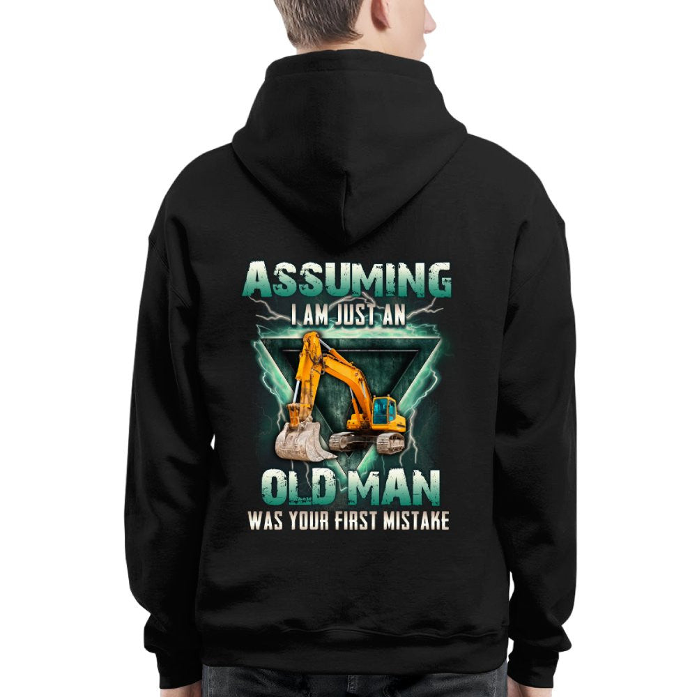 Assuming I'm Just An Old Man Operator Apparel - Excavator T-Shirt Hoodie & More - grunx260804-0222