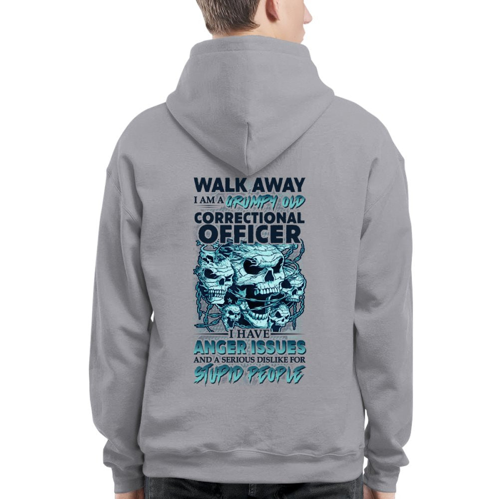 Anger Issues - Grumpy Correctional Officer Skull T-Shirt, Hoodie & More - grunx260804-0182