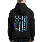 American Flag Holographic - Trucker Pride T-Shirt Hoodie & More - grunx260804-0151
