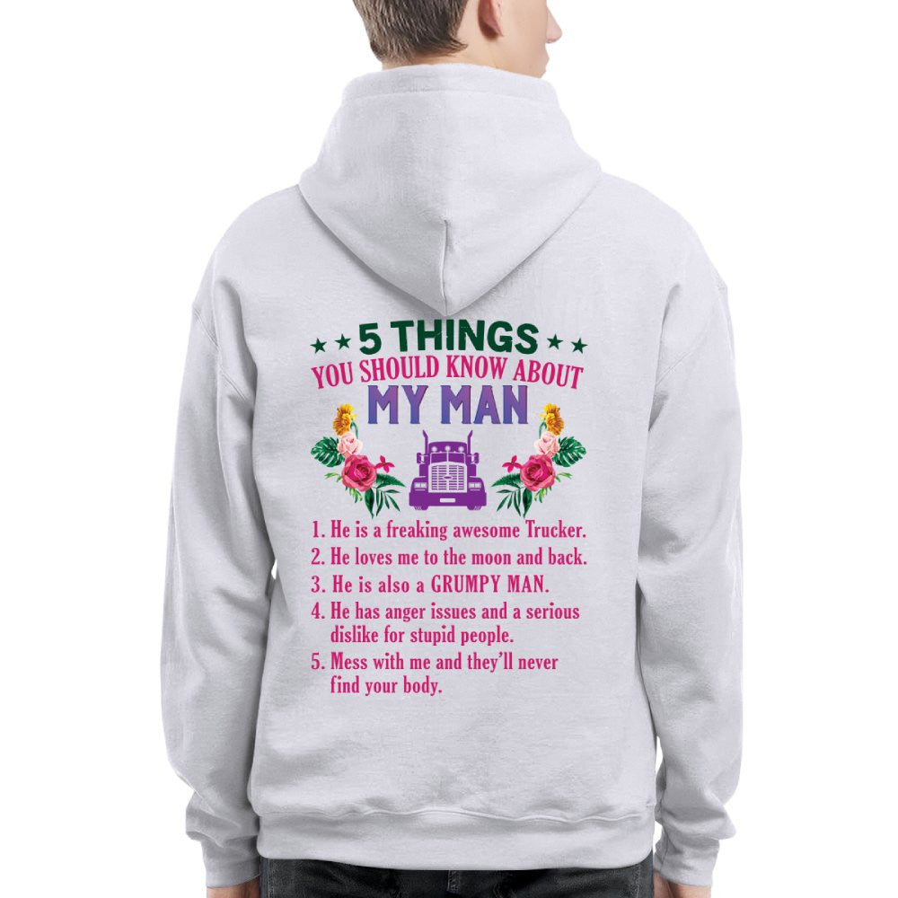 5 Things You Should Know - Trucker Husband Humor T-Shirt, Hoodie & More - grunx260804-0050