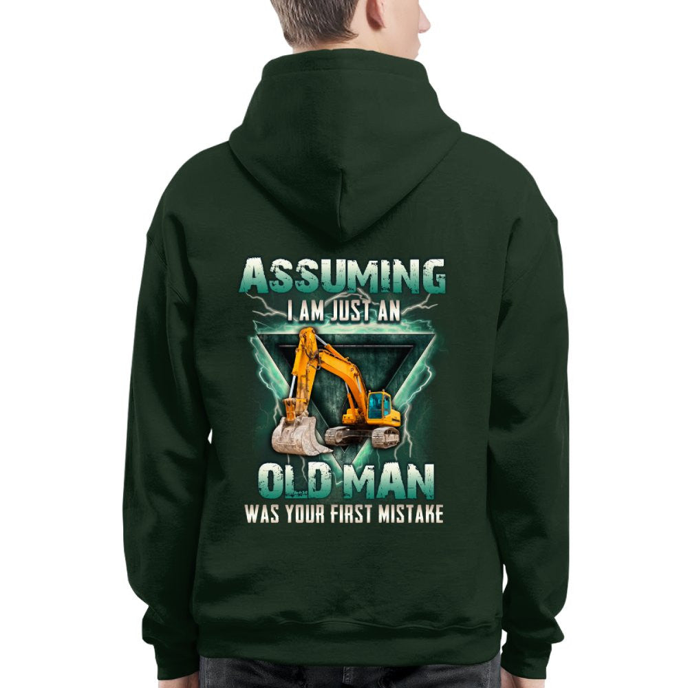 Assuming I'm Just An Old Man Operator Apparel - Excavator T-Shirt Hoodie & More - grunx260804-0222
