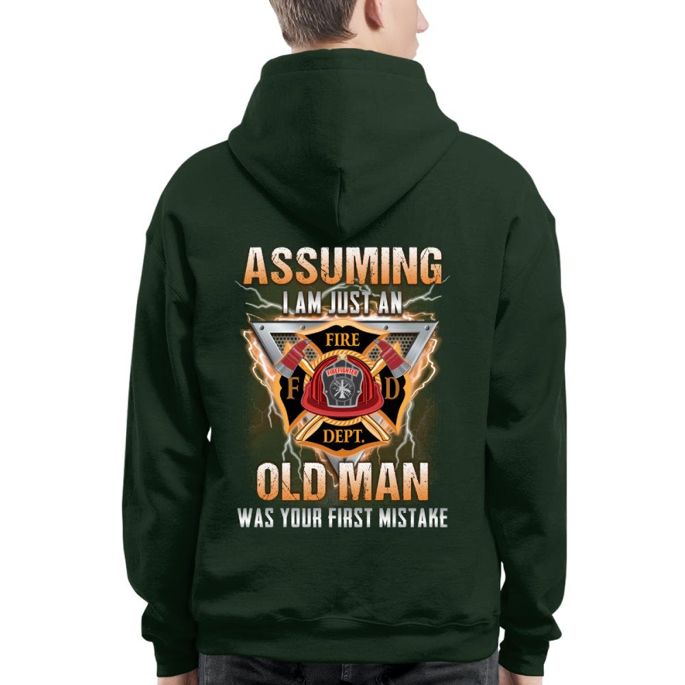 Assuming I'm Just An Old Man - Firefighter Veteran Pride T-Shirt, Hoodie & More - grunx260804-0218