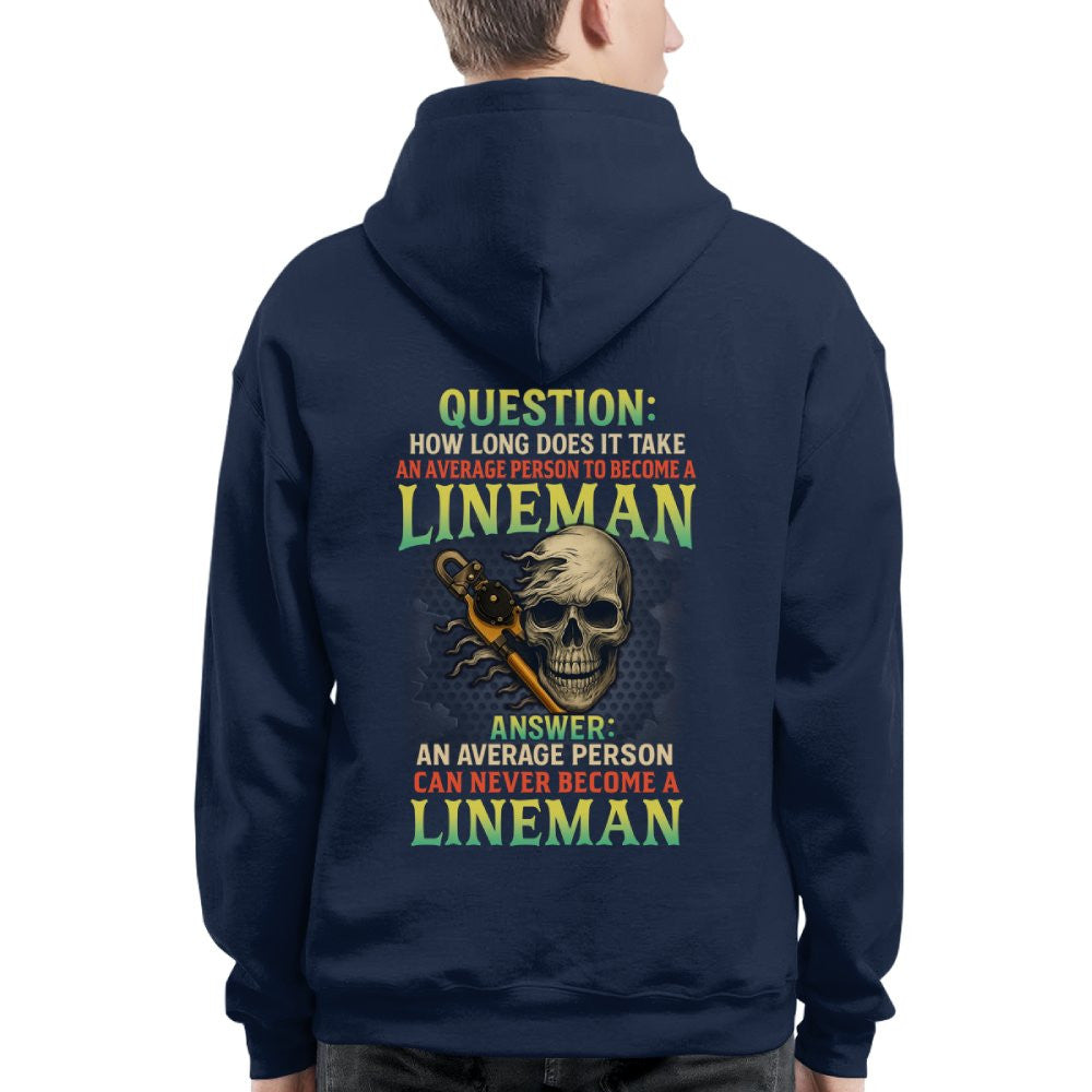 Average Person Can't Be Lineman Apparel - Skull Pliers T-Shirt Hoodie & More - grunx260804-0230