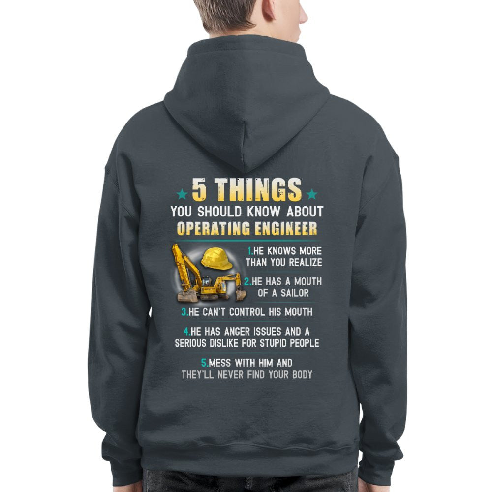 5 Things You Should Know - Operating Engineer Humor T-Shirt Hoodie & More - grunx260804-0053