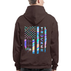 American Flag Holographic - Trucker Pride T-Shirt Hoodie & More - grunx260804-0151