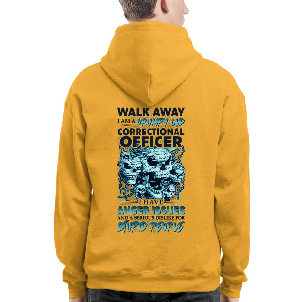 Anger Issues - Grumpy Correctional Officer Skull T-Shirt, Hoodie & More - grunx260804-0182