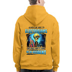 Always Be Nice To Electricians Apparel - Skull Humor T-Shirt, Hoodie & More - grunx260804-0104