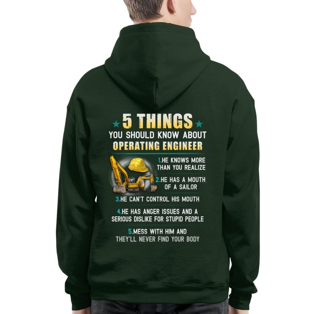 5 Things You Should Know - Operating Engineer Humor T-Shirt Hoodie & More - grunx260804-0053