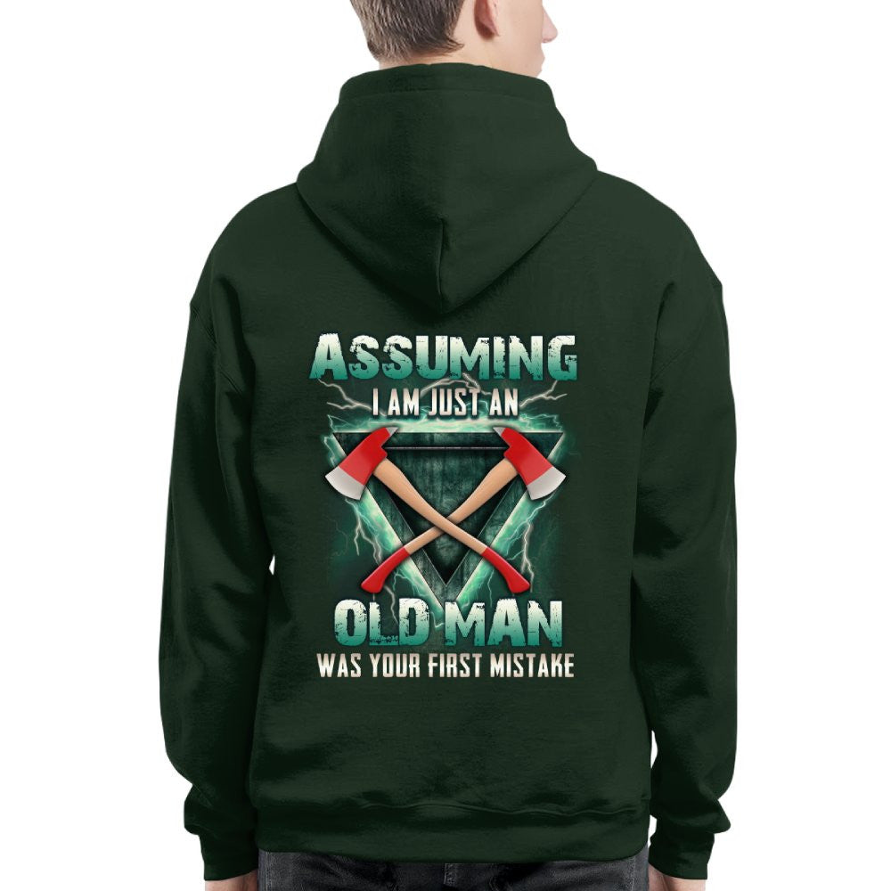 Assuming I'm Just A Firefighter Apparel - Axe Lightning T-Shirt Hoodie & More - grunx260804-0204