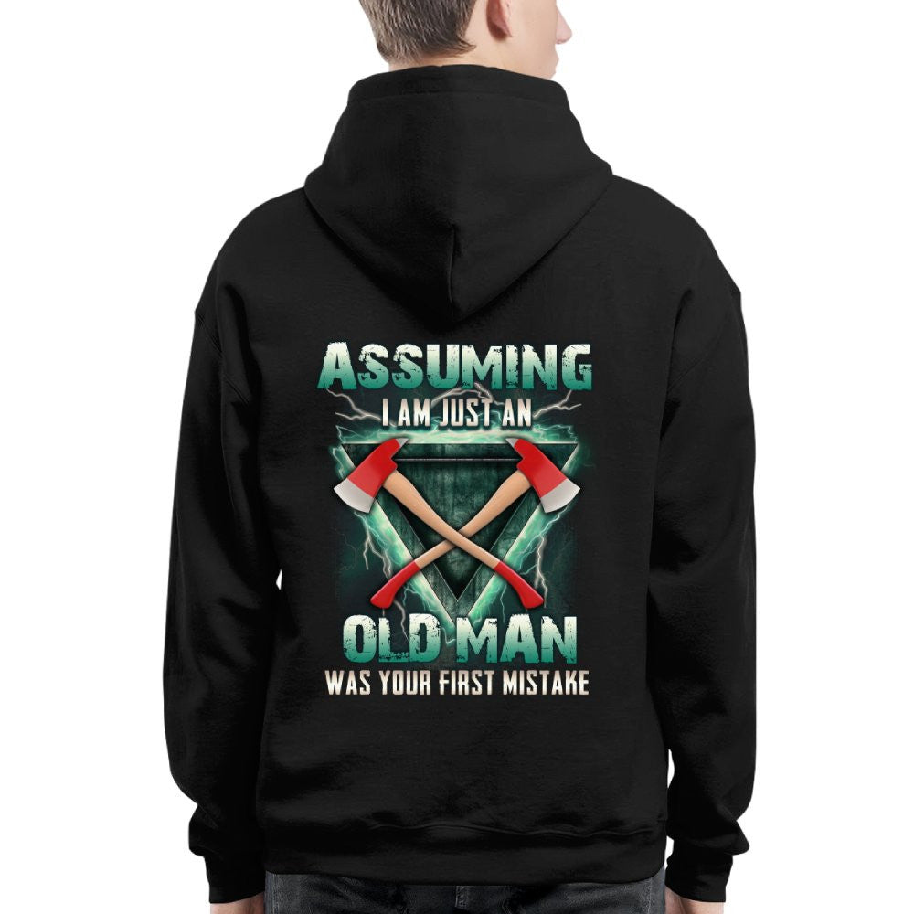 Assuming I'm Just A Firefighter Apparel - Axe Lightning T-Shirt Hoodie & More - grunx260804-0204