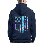 American Flag Holographic - Trucker Pride T-Shirt Hoodie & More - grunx260804-0151