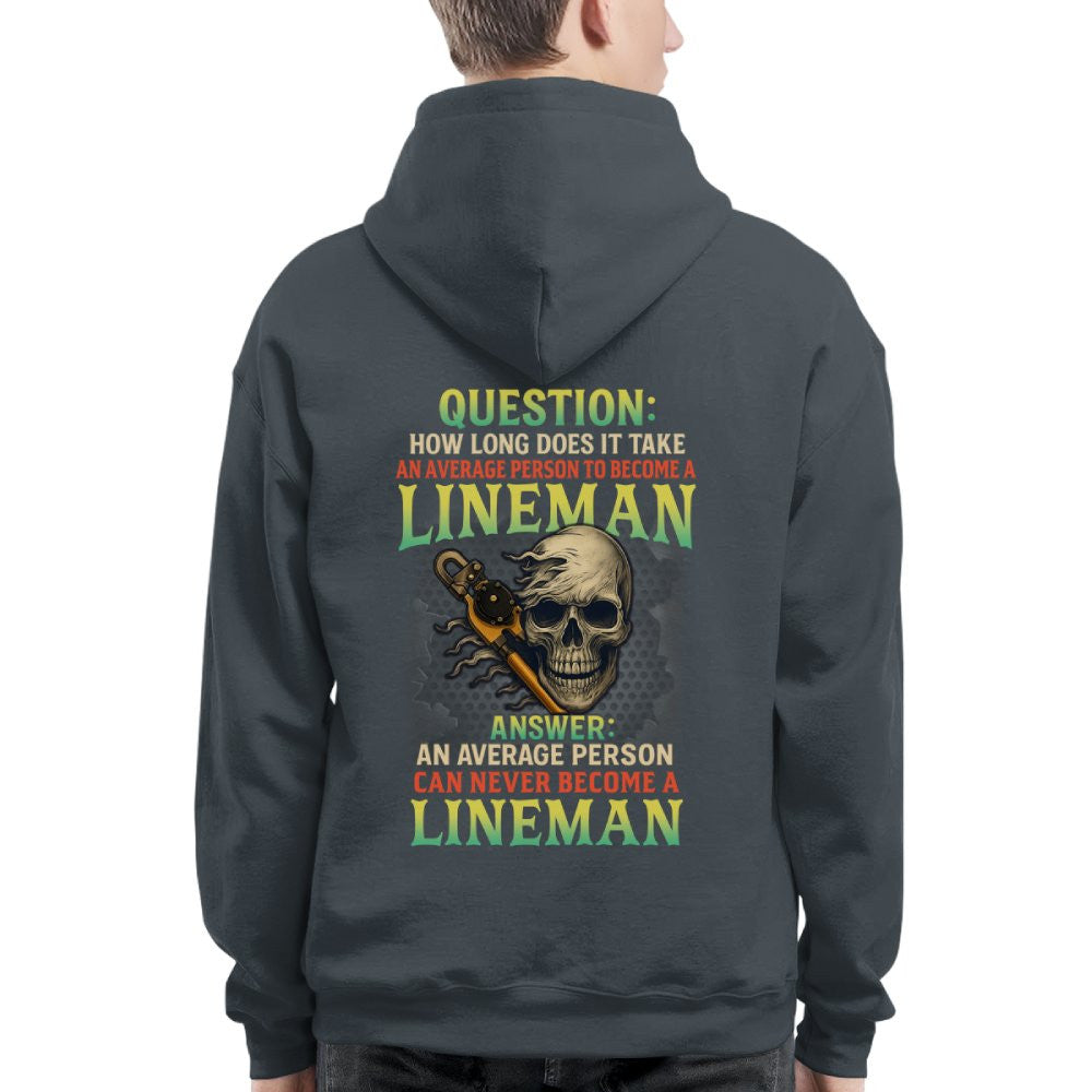 Average Person Can't Be Lineman Apparel - Skull Pliers T-Shirt Hoodie & More - grunx260804-0230