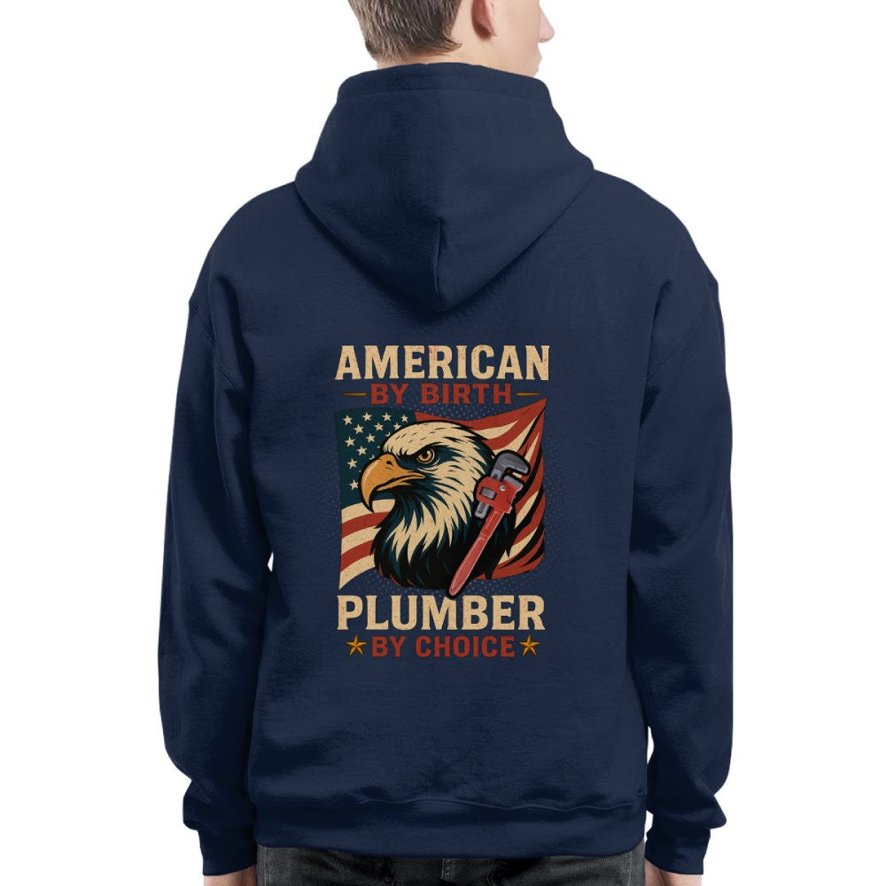 American By Birth Apparel - Plumber By Choice USA T-Shirt Hoodie & More - grunx260804-0123