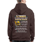 5 Things You Should Know - Operating Engineer Humor T-Shirt Hoodie & More - grunx260804-0053