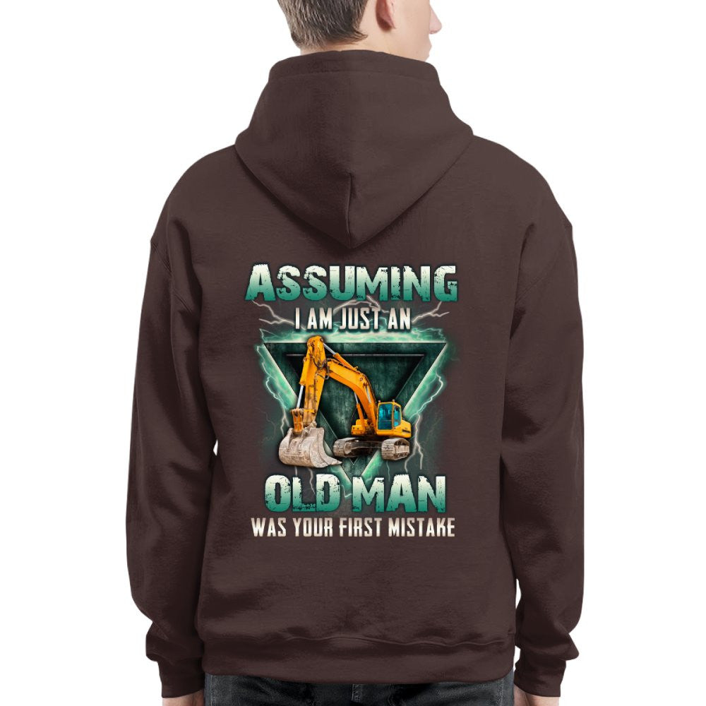 Assuming I'm Just An Old Man Operator Apparel - Excavator T-Shirt Hoodie & More - grunx260804-0222