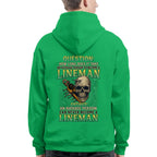 Average Person Can't Be Lineman Apparel - Skull Pliers T-Shirt Hoodie & More - grunx260804-0231