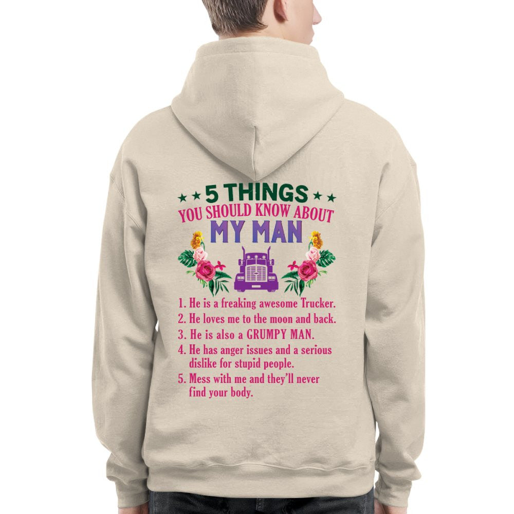 5 Things You Should Know - Trucker Husband Humor T-Shirt, Hoodie & More - grunx260804-0050