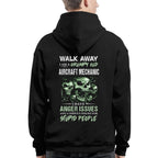 Grumpy Anger Issues - Aircraft Mechanic Skull Warning T-Shirt, Hoodie & More - grunx260804-0178