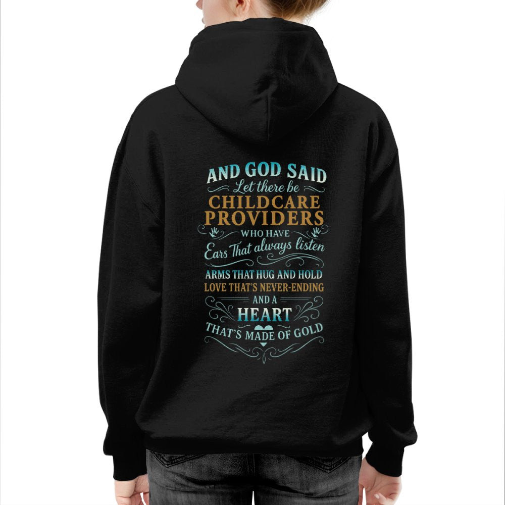 And God Said Childcare Providers Heart Made of Gold T-Shirt, Hoodie & More - grunx260804-0162