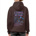 5 Things You Should Know About My Man Hoodie - Funny Heavy Equipment Operator Gift - grunx260804-0029