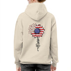 American Flag Flower Nurse Apparel - Patriotic Heart T-Shirt, Hoodie & More - grunx260804-0148
