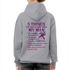 5 Things About My Carpenter Man Apparel - Funny Relationship T-Shirt, Hoodie & More - grunx260804-0001