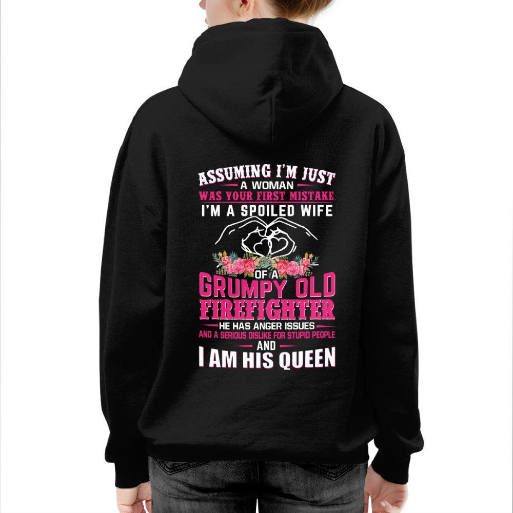 Assuming I'm Just A Woman - Firefighter Wife Pride T-Shirt, Hoodie & More - grunx260804-0207