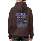 5 Things About My Man - Tow Truck Operator Funny T-Shirt, Hoodie & More - grunx260804-0009
