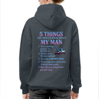 5 Things About My Man - Tow Truck Operator Funny T-Shirt, Hoodie & More - grunx260804-0009
